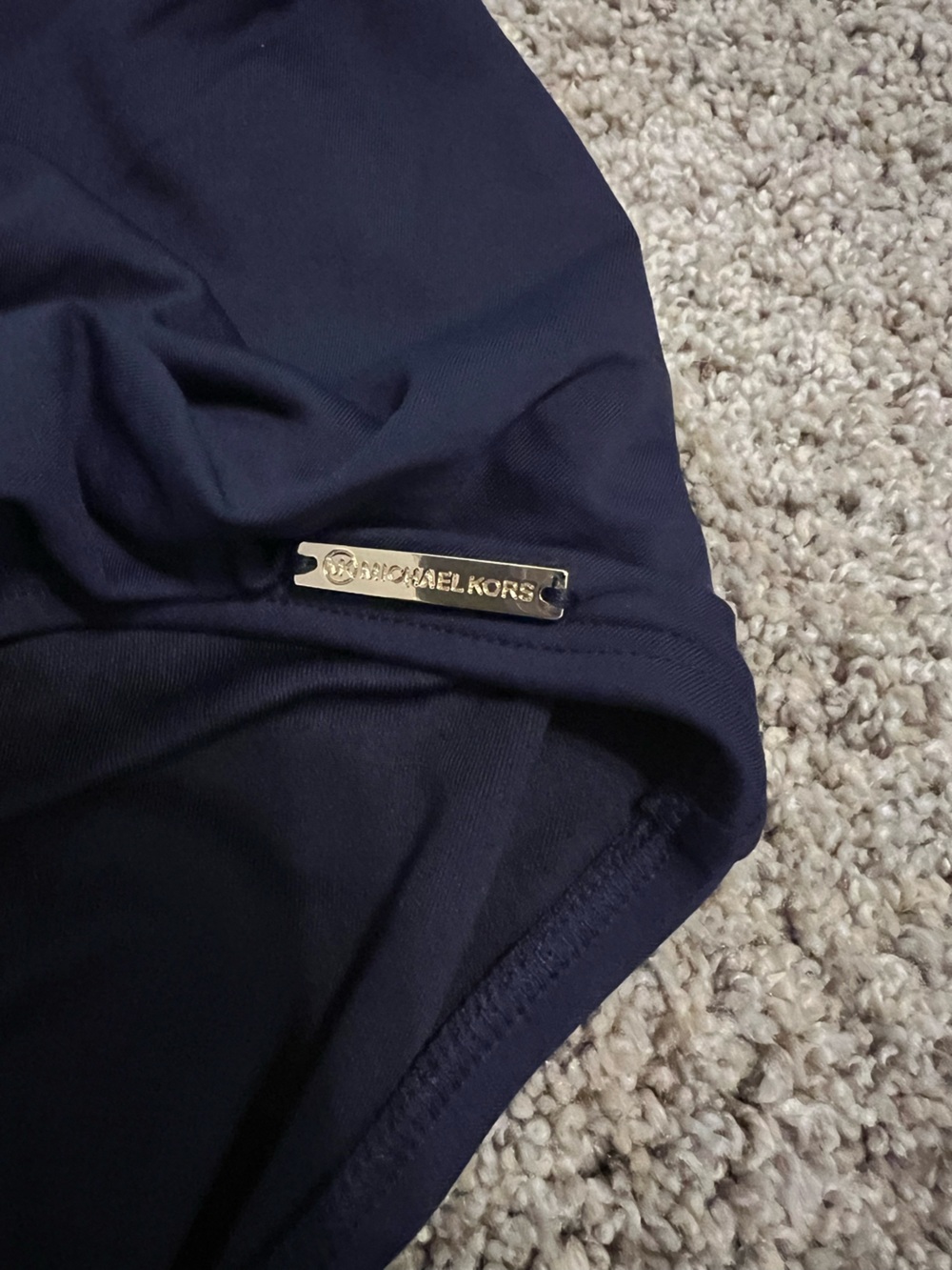 Michael Kors Navy One-Piece Swimsuit with Tie Front - Picture 5 of 5
